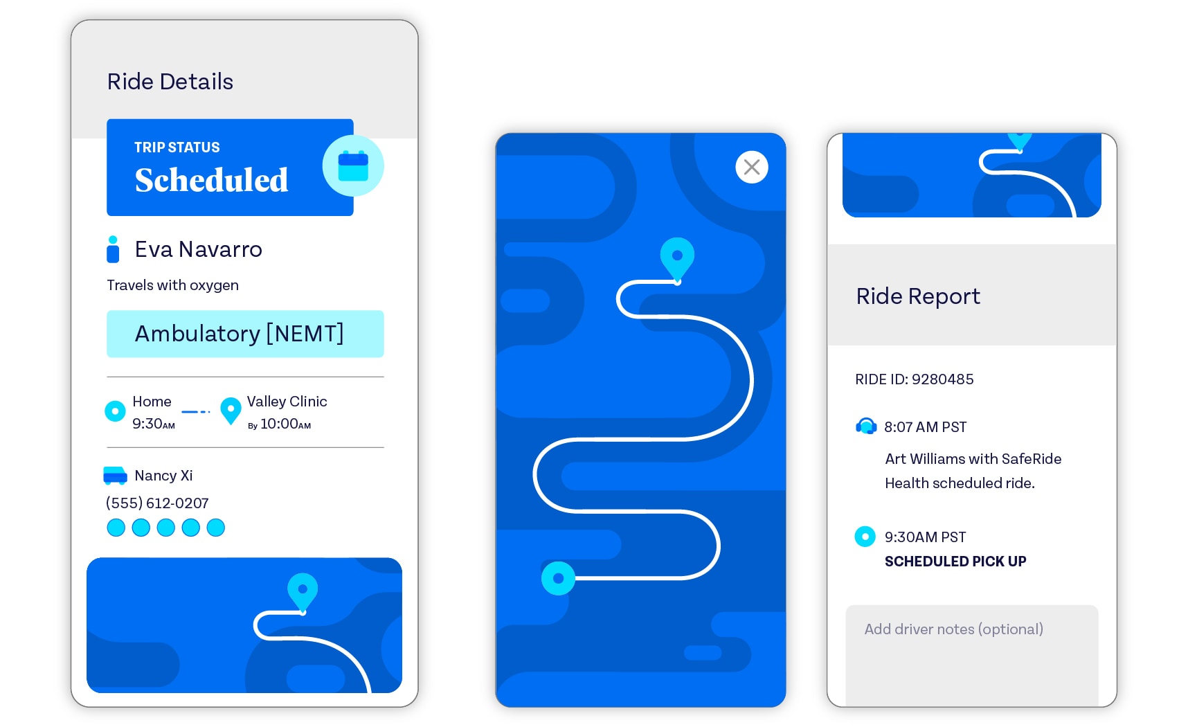 Customizable Platform SafeRide Health